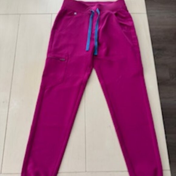 FIGS Zamora Jogger Style Scrub Pants for Women - Raspberry Sorbet, Regular XXS - Picture 3 of 3